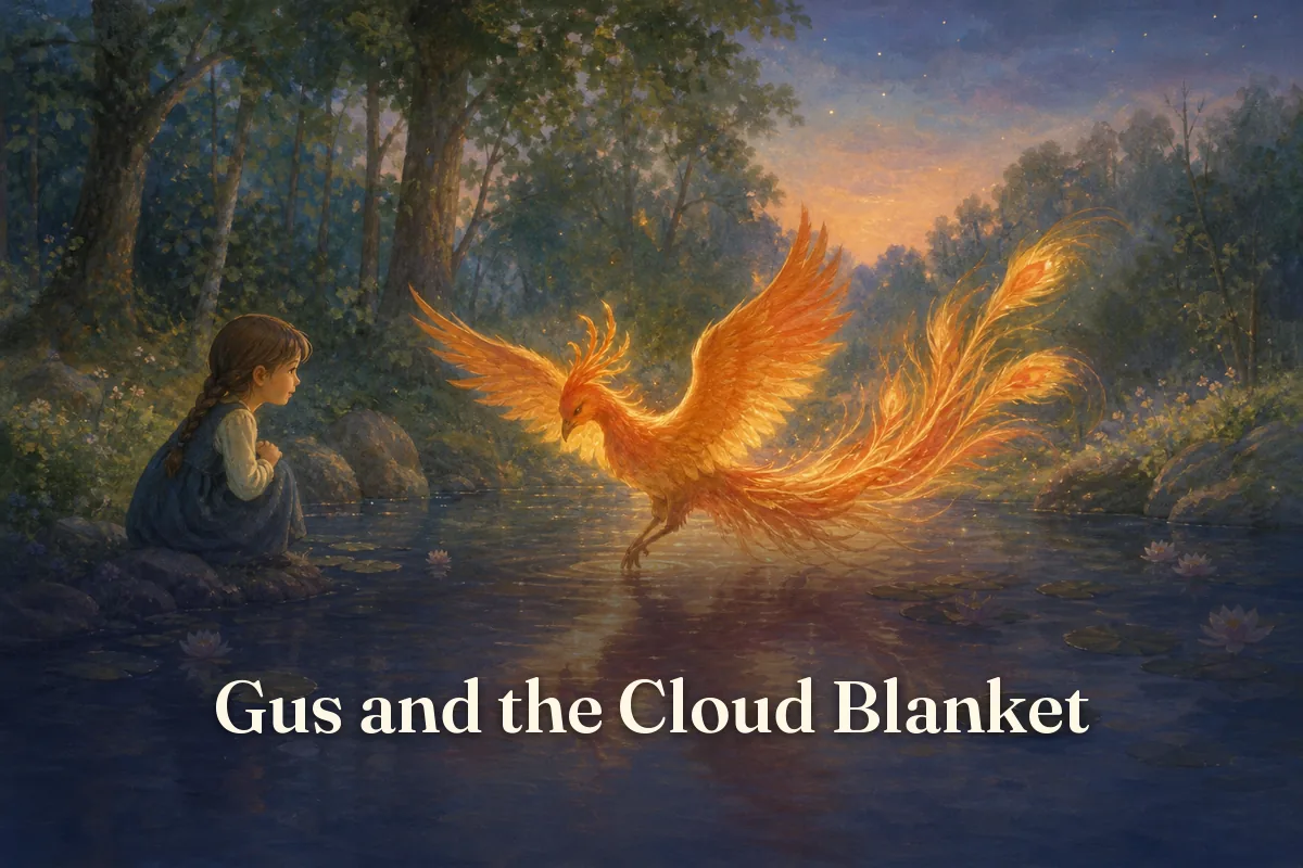 Cover of the children’s story “Gus and the Cloud Blanket”