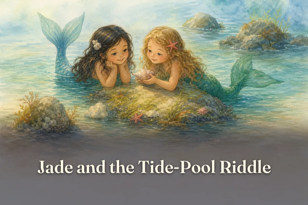 Cover of the children’s story “Jade and the Tide-Pool Riddle”