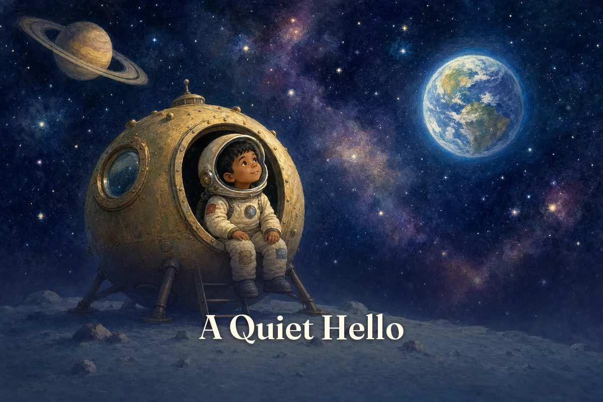 Cover of the children’s story “A Quiet Hello”