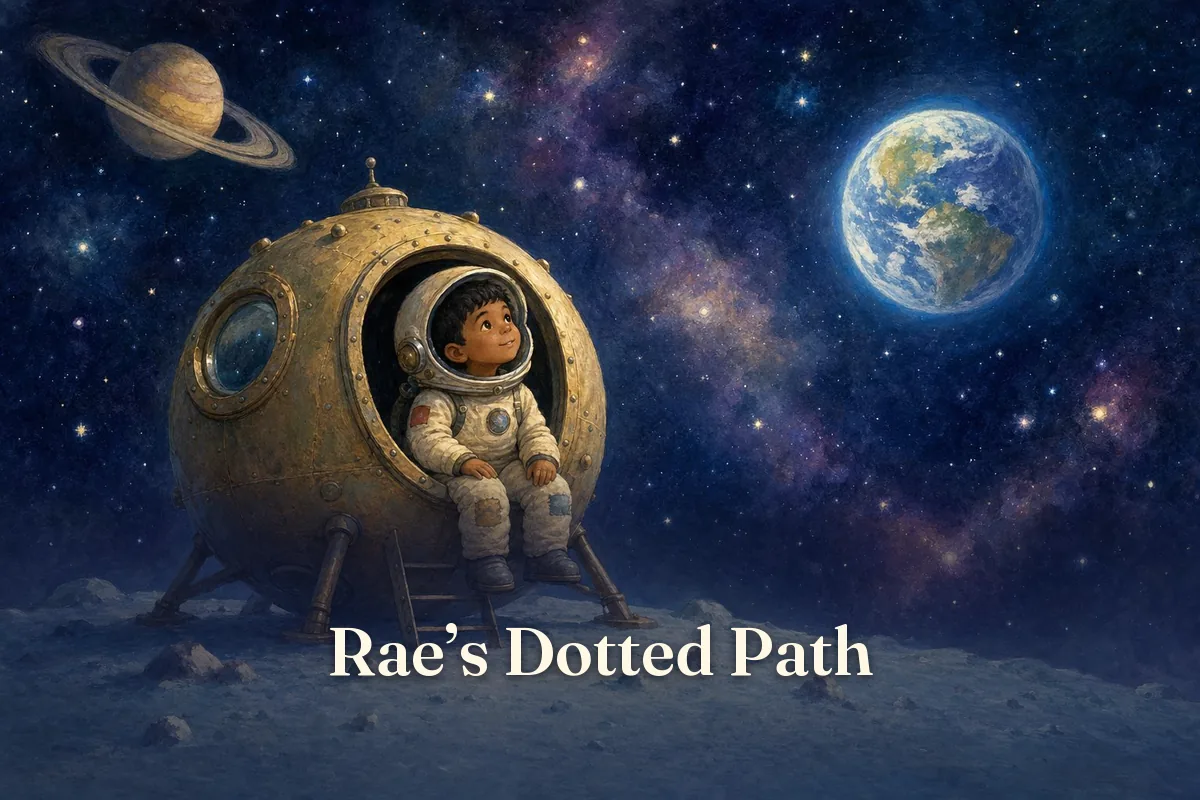 Cover of the children’s story “Rae’s Dotted Path”