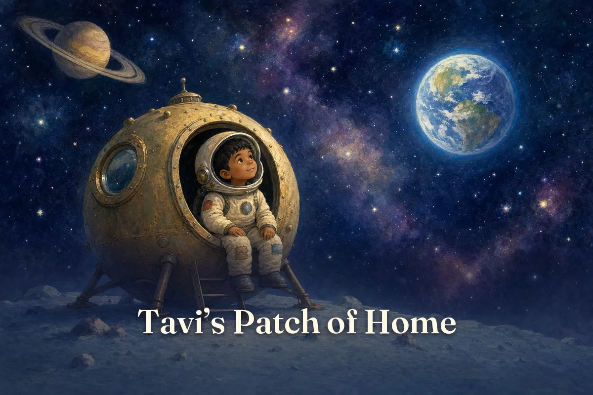 Cover of the children’s story “Tavi’s Patch of Home”