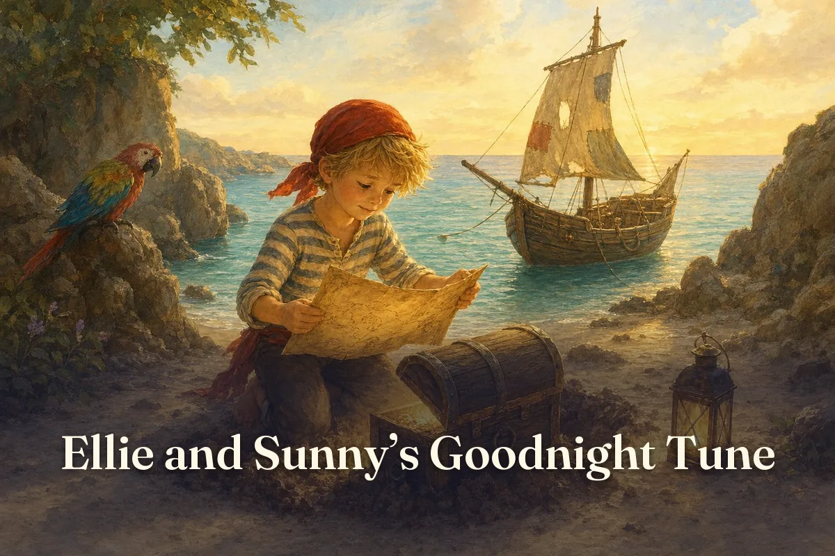 Cover of the children’s story “Ellie and Sunny’s Goodnight Tune”
