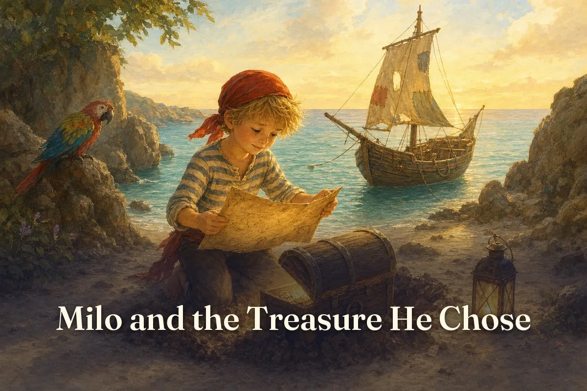 Cover of the children’s story “Milo and the Treasure He Chose”