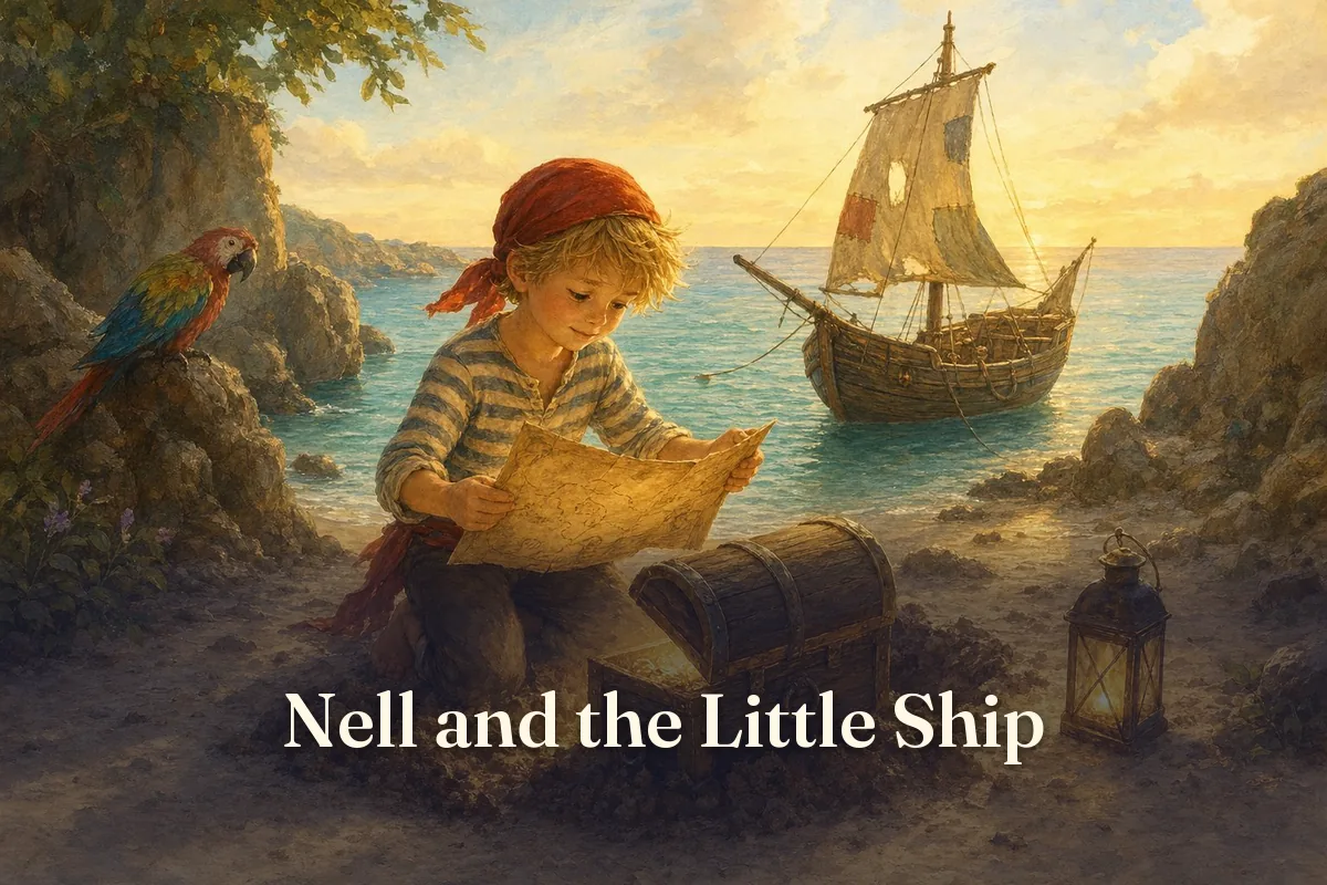 Cover of the children’s story “Nell and the Little Ship”