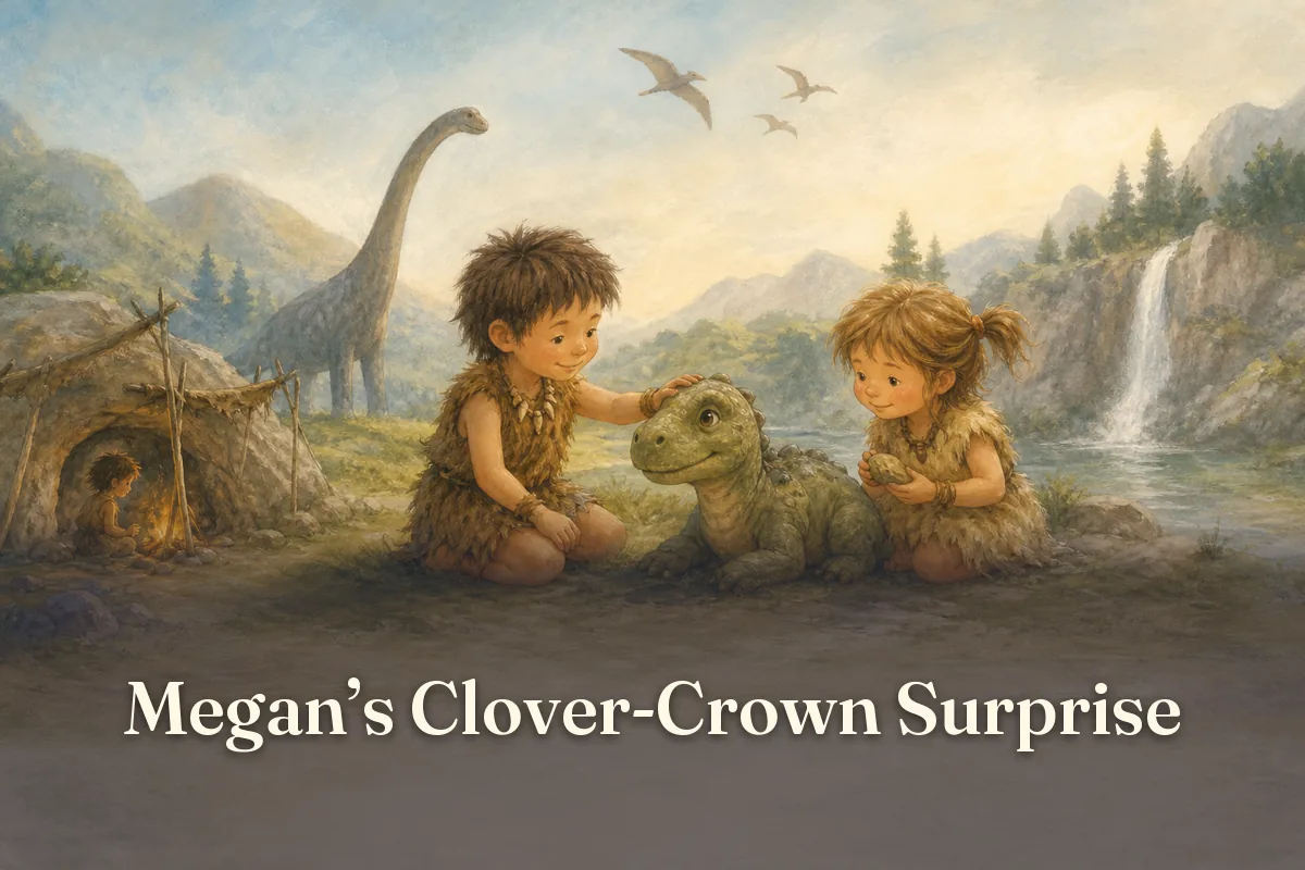 Cover of the children’s story “Megan’s Clover-Crown Surprise”