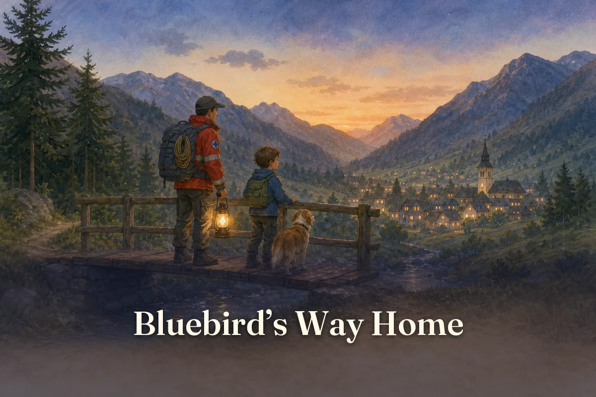 Cover of the children’s story “Bluebird’s Way Home”