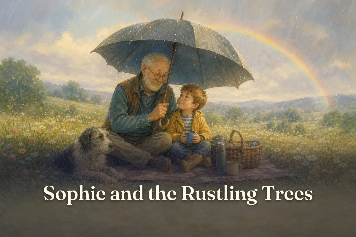 Cover of the children’s story “Sophie and the Rustling Trees”