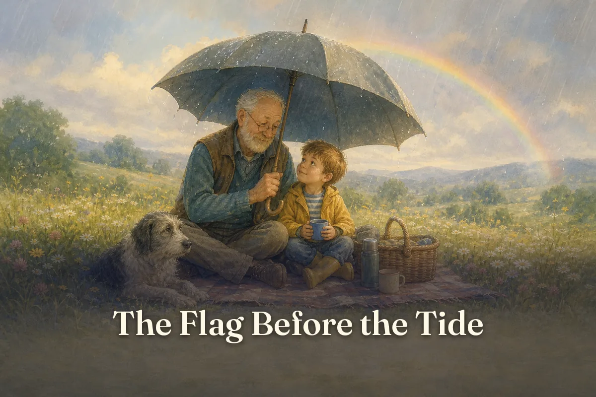Cover of the children’s story “The Flag Before the Tide”