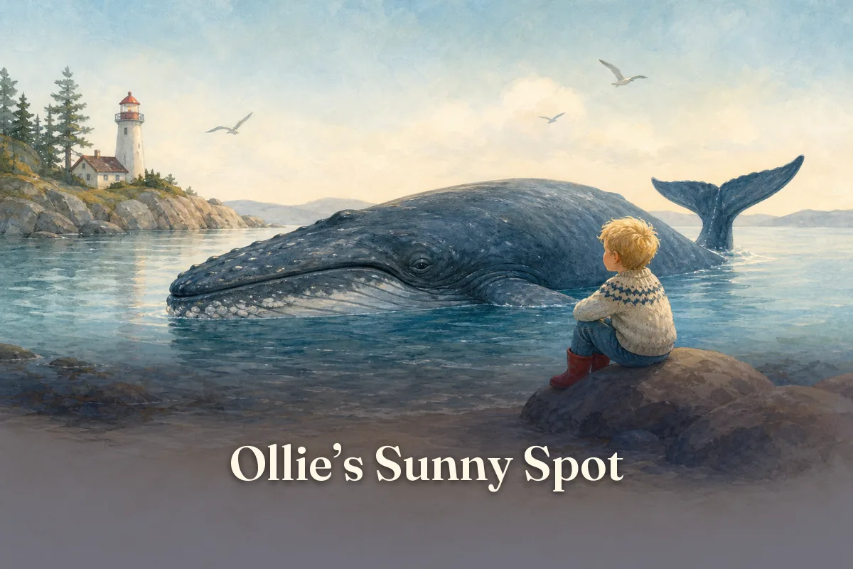 Cover of the children’s story “Ollie’s Sunny Spot”